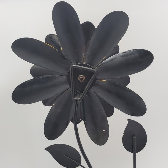 Metal Flower Foiled And Lacquered Copper And Pewter Table Top Decoration 18.7" - Picture 5 of 11